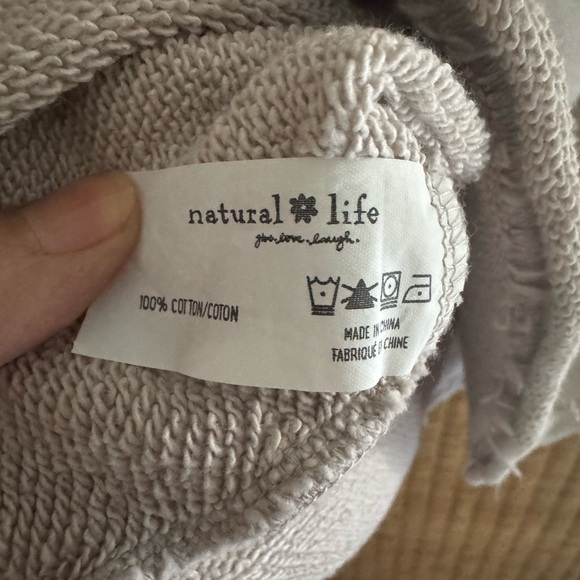 NATURAL LIFE Light Gray Frayed Sweatshirt - Picture 6 of 6